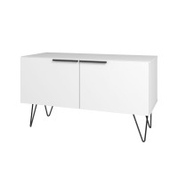 Manhattan Comfort 402AMC198 Beekman 35.43 Accent Cabinet with 2 Shelves in White